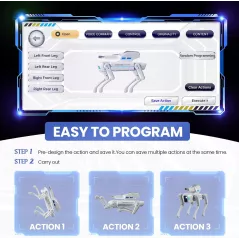Chien Robot Intelligent pour Enfants, Interaction STEM, Télécommande, App, 30+ Actions, Cadeau 6+ ans