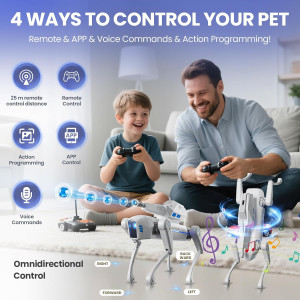 Chien Robot Intelligent Enfant – Jouet Interactif STEM 30+ Actions