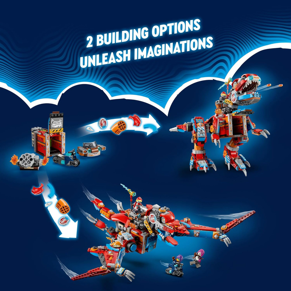 LEGO Dreamzzz Cooper’s Robot Dinosaur C-Rex Toy for Kids 9+ - Gift
