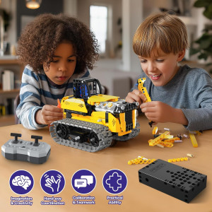 5-in-1 STEM Robot Toy Kit, 452 PCS Blocks, App & Remote Control Toy