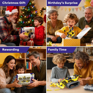 5-in-1 STEM Robot Toy Kit, 452 PCS Blocks, App & Remote Control Toy