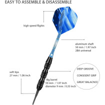 Pro Soft Tip Darts Set 20g | 30 Darts, Shafts, Flights & Case