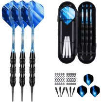Pro Soft Tip Darts Set 20g | 30 Darts, Shafts, Flights & Case