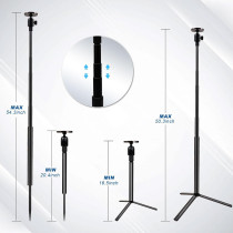 Adjustable 54 Golf Tripod & Monopod with Magnetic Phone Holder for Swing Training