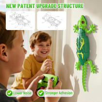 Rechargeable RC Wall Crawler Gecko Toy – Climbing Robot for Kids 4+