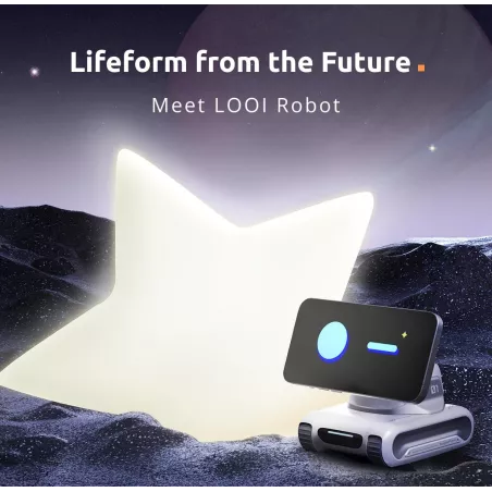 LOOI Robot – Compagnon de bureau IA avec ChatGPT vocal, reconnaissance faciale, émotionnelle & charge sans fil 10W