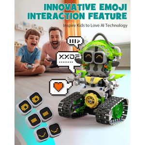 5in1 STEM AI Robot Building Set 478Pcs with APP & Remote Control for Kids