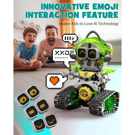 Robot STEM 5en1 à Construire 478Pcs - Cadeau Éducatif 6-12 ans