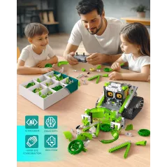 Jeu de Construction Robot IA 5-en-1, 478 Pièces, Contrôle APP & Télécommande, Cadeau Éducatif STEM 6-12 Ans