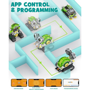 Robot STEM 5en1 à Construire 478Pcs - Cadeau Éducatif 6-12 ans