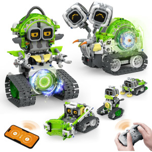 5in1 STEM AI Robot Building Set 478Pcs with APP & Remote Control for Kids
