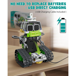 5in1 STEM AI Robot Building Set 478Pcs with APP & Remote Control for Kids