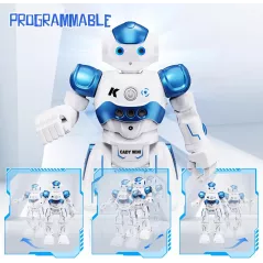 Robot SGILE RC Programmable Gesture pour Enfants - Cadeau Bleu