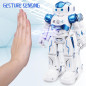 SGILE Robot Télécommandé Programmable à Détection de Geste Rechargeable pour Enfants 3-12 Ans, Bleu