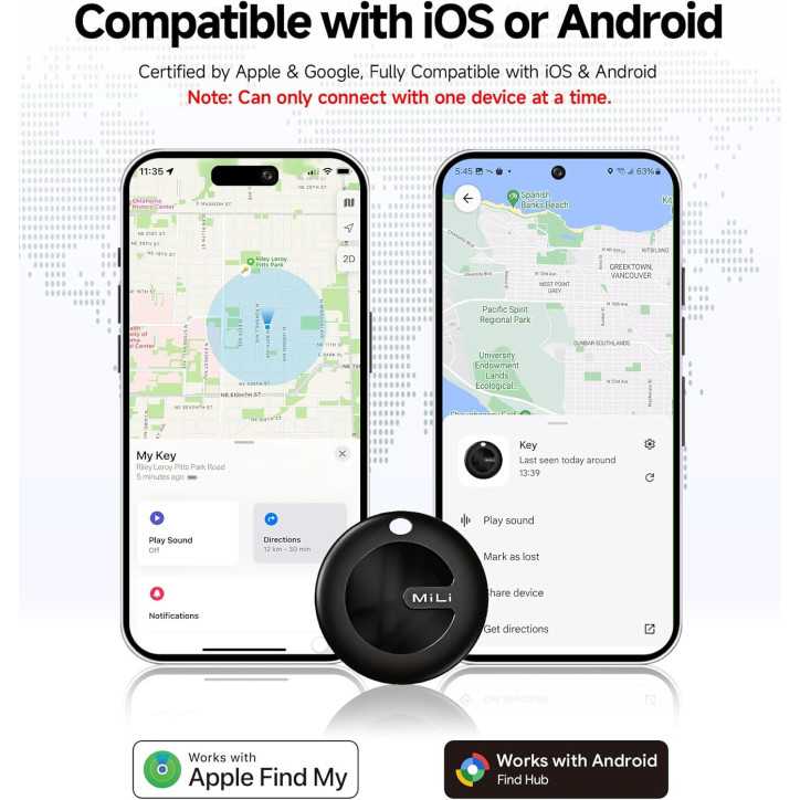 MiTag Duo - Pack de 4 traqueurs Bluetooth étanches IP67 pour clés, bagages, compatible iOS & Android MiTag Duo - Pack de 4 traqueurs Bluetooth étanches IP67 pour clés, bagages, compatible iOS & Android