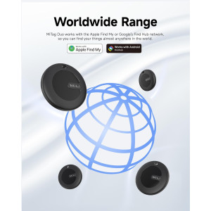 MiTag Duo Bluetooth Tracker 4-Pack – Smart Waterproof Key & Luggage Finder