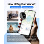 MiTag Duo Bluetooth Tracker 4-Pack for iOS & Android, Smart Key, Luggage & Item Locator, IP67 Waterproof