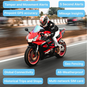 Spy Tec Pulse Moto GPS Tracker - Waterproof Real-Time Motorcycle Tracking