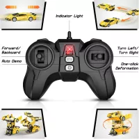 Voiture Télécommandée Transformable 1:16, Rotation 360°, Lumières LED, Cadeau Enfant 3-8 Ans