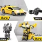 Voiture Télécommandée Transformable 1:16, Rotation 360°, Lumières LED, Cadeau Enfant 3-8 Ans