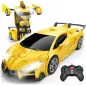 Voiture Télécommandée Transformable 1:16, Rotation 360°, Lumières LED, Cadeau Enfant 3-8 Ans