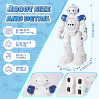 Programmable Robot Toy for Kids with Remote & Gesture Control - Ages 3-9