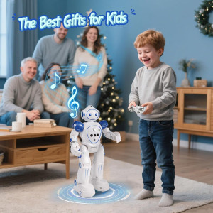 Programmable Robot Toy for Kids with Remote & Gesture Control - Ages 3-9