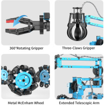 2-in-1 Remote Control Robot Arm Kit with 360° Gripper & Wheels – Best Gift