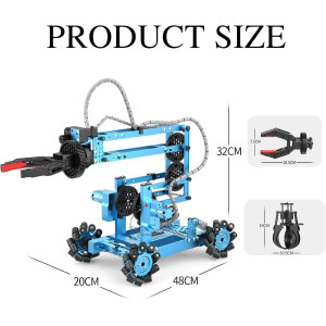 2-in-1 Remote Control Robot Arm Kit with 360° Gripper & Wheels – Best Gift