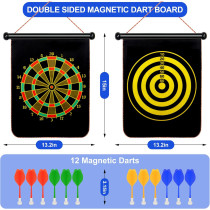 Magnetic Dart Board Game with 12 Darts – Fun Outdoor Toy for Kids 5-12