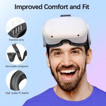 Meta Quest 2 Face Cushion Pad - PU Leather Foam VR Interface Cover