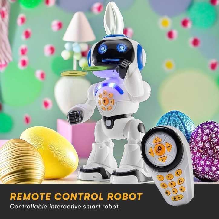 Programmable 12 LED RC Robot Toy - Interactive Dancing & Talking Robot for Kids