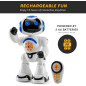 Robot RC programmable à LED - Robot dansant et parlant interactif de 30 cm pour enfants Robot RC programmable à LED - Robot dansant et parlant interactif de 30 cm pour enfants