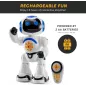 Robot RC programmable à LED - Robot dansant et parlant interactif de 30 cm pour enfants