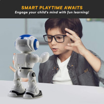 Programmable 12 LED RC Robot Toy – Interactive Dancing & Talking for Kids