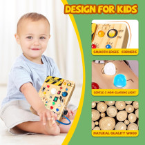 Busy Board Montessori Toy for Toddlers 1-3 Years | Yellow Medium