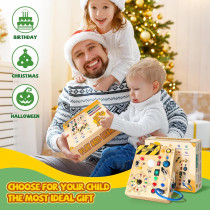 Busy Board Montessori Toy for Toddlers 1-3 Years | Yellow Medium