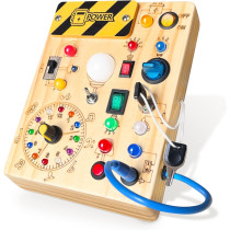 Busy Board Montessori Toy for Toddlers 1-3 Years | Yellow Medium