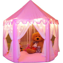 Monobeach Princess Castle Play Tent with Star Lights for Kids – 55x53
