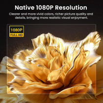 HAPPRUN 1080P Bluetooth Projector - Portable Full HD Outdoor Movie Player