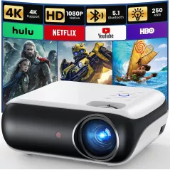 Projecteur Bluetooth HAPPRUN 1080P Full HD Portable Extérieur