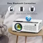 Projecteur portable TMY 1080P Full HD Bluetooth, compatible TV Stick, Smartphone, HDMI, USB, intérieur et extérieur