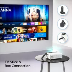 Projecteur Portable TMY 1080P Full HD Bluetooth Compatible TV