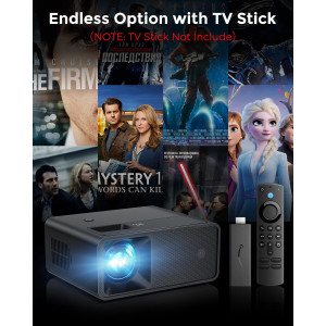 CiBest 2025 Mini Projector Full HD 1080P Portable for iOS/Android/Windows