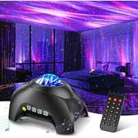 Northern Galaxy Light Aurora Projector with 33 Effects, Remote, White Noise & Bluetooth Speaker for Parties