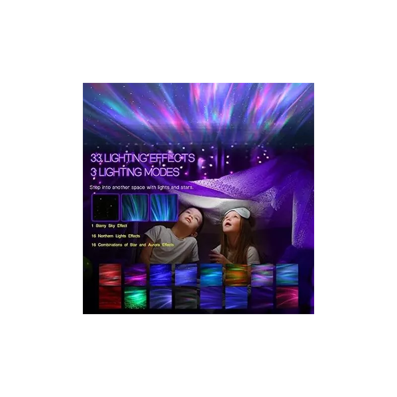 Projecteur Aurora Northern Galaxy LED avec Bluetooth & Télécommande