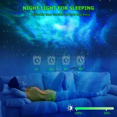 Projecteur Galaxy avec Télécommande, Minuteur, Lumière Étoiles