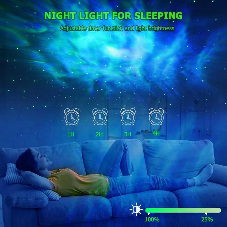 Galaxy Star Projector with Timer & Remote – Night Light for Bedroom, Party, and Decoration Galaxy Star Projector with Timer & Remote – Night Light for Bedroom, Party, and Decoration