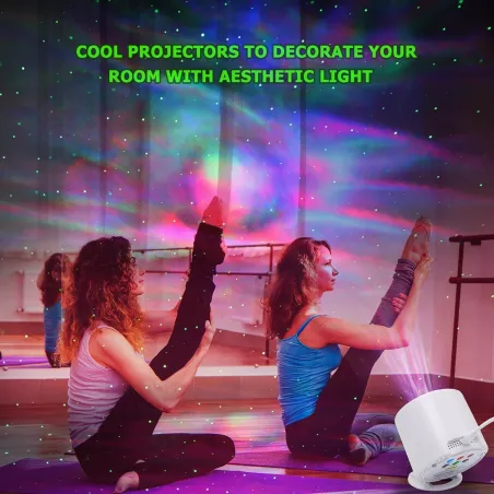 Projecteur Galaxy avec Télécommande et Minuterie, Lumière Étoilée pour Chambre, Fête et Décoration