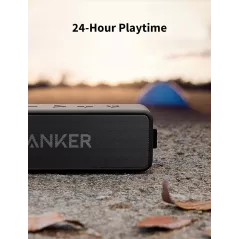 Anker Soundcore 2 Enceinte Bluetooth Portable, Son Stéréo, Étanche IPX7, 24h Autonomie, BassUp, Sans Fil